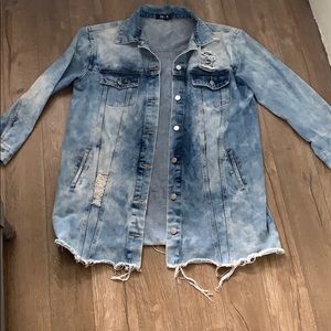 Long sleeve denim coat